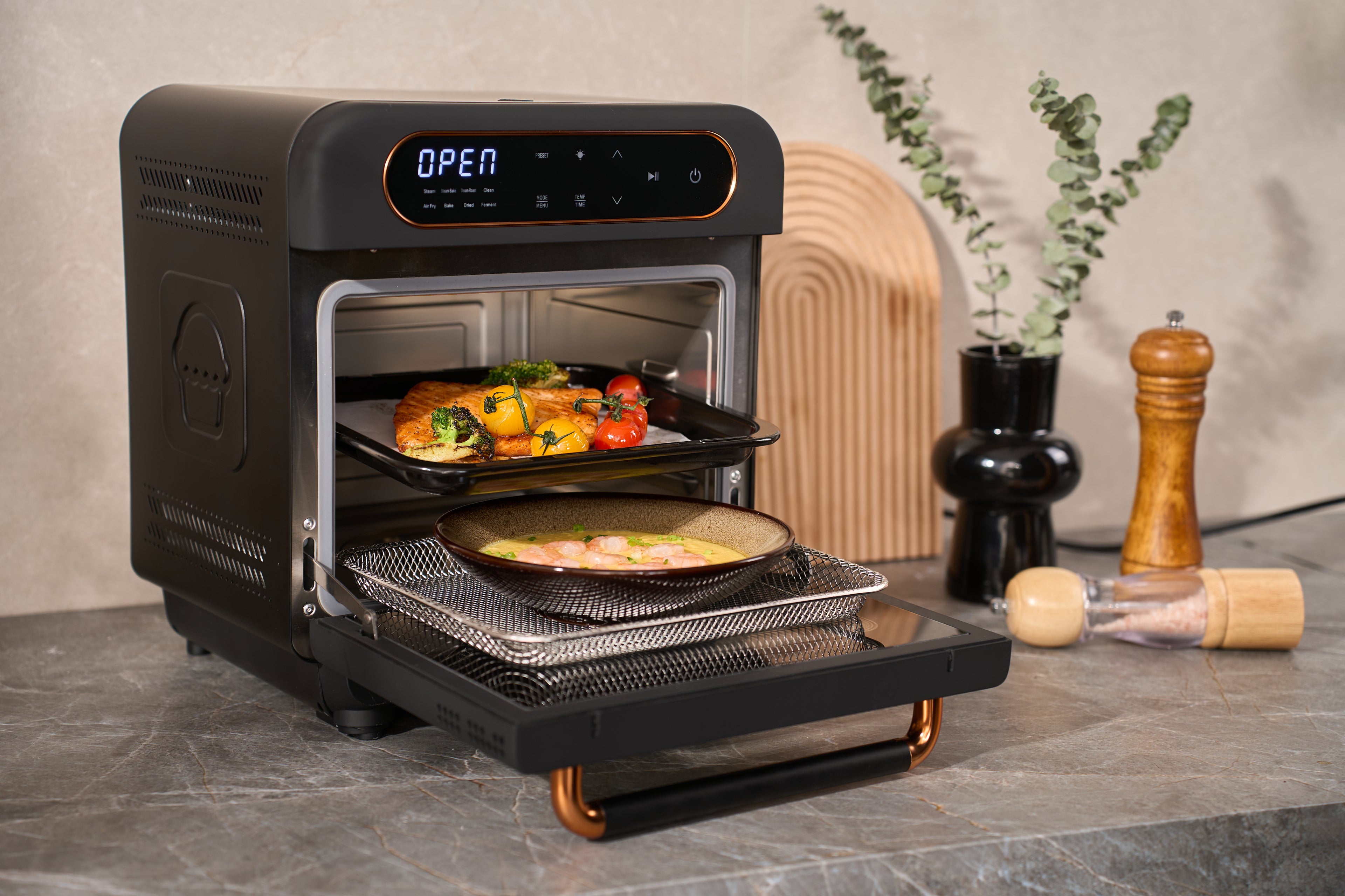 OUNIN Steam Air Fry Oven (12L) Steam & Crisp - 12L Capacity - 8-in-1