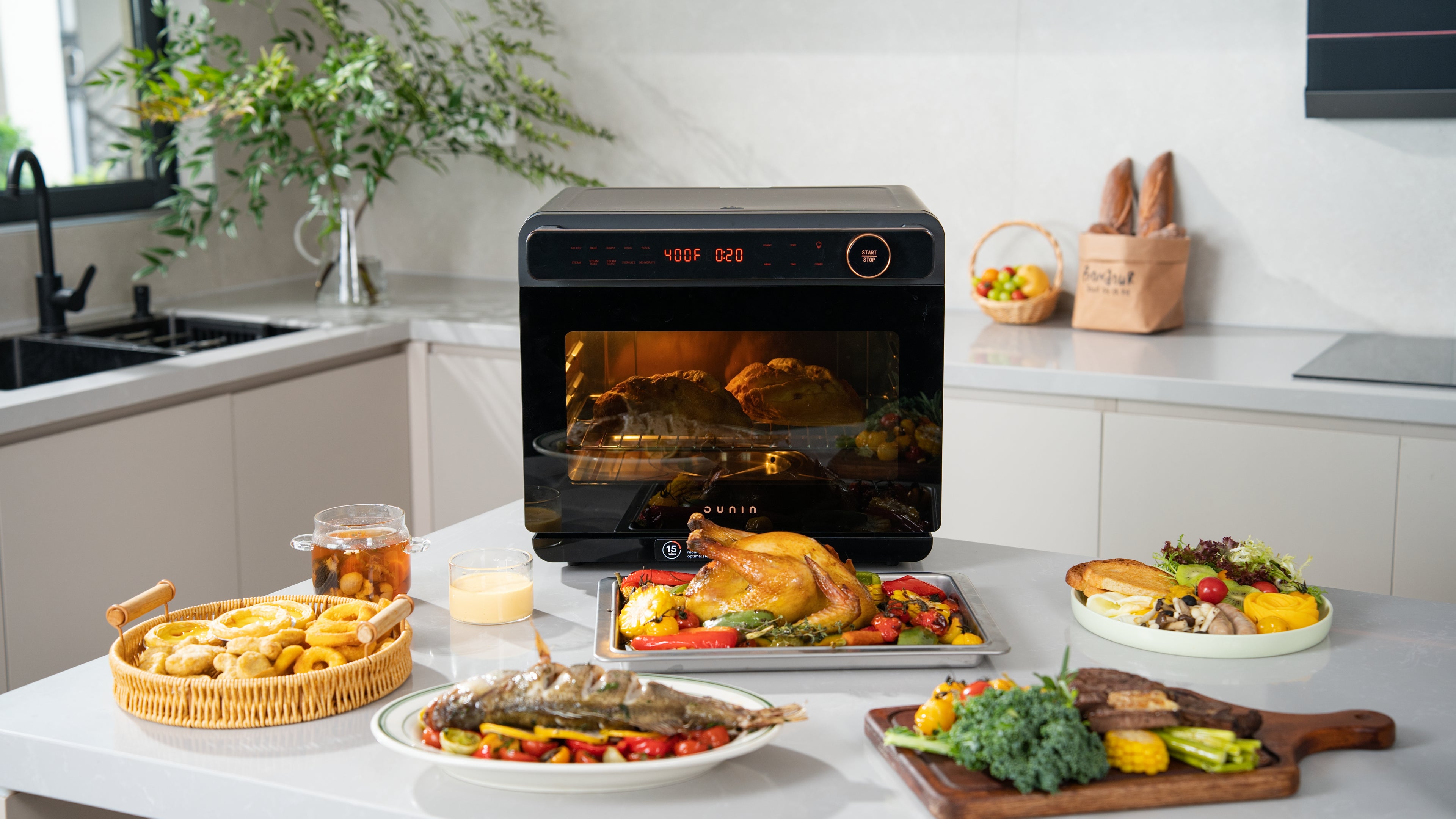 OUNIN Steam Combi Oven (24in)XL Family Size - 25.4QT - 11-in-1