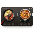 Double Induction Cooktop 1800W, Dual Burner Electric Stove with LCD Touch Screen, 10 Temperature Levels 140-464°F, Child Lock & Timer for Home Kitchen RV Camping