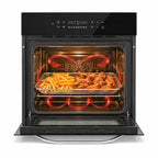 Ounin 24" Built-In Electric Single Wall Oven, 2.7 Cu. ft. Stainless Steel Convection Oven with Air Fry & Rotisserie, 8 Functions