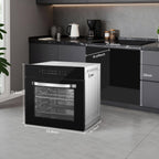 Ounin 24" Built-In Electric Single Wall Oven, 2.7 Cu. ft. Stainless Steel Convection Oven with Air Fry & Rotisserie, 8 Functions